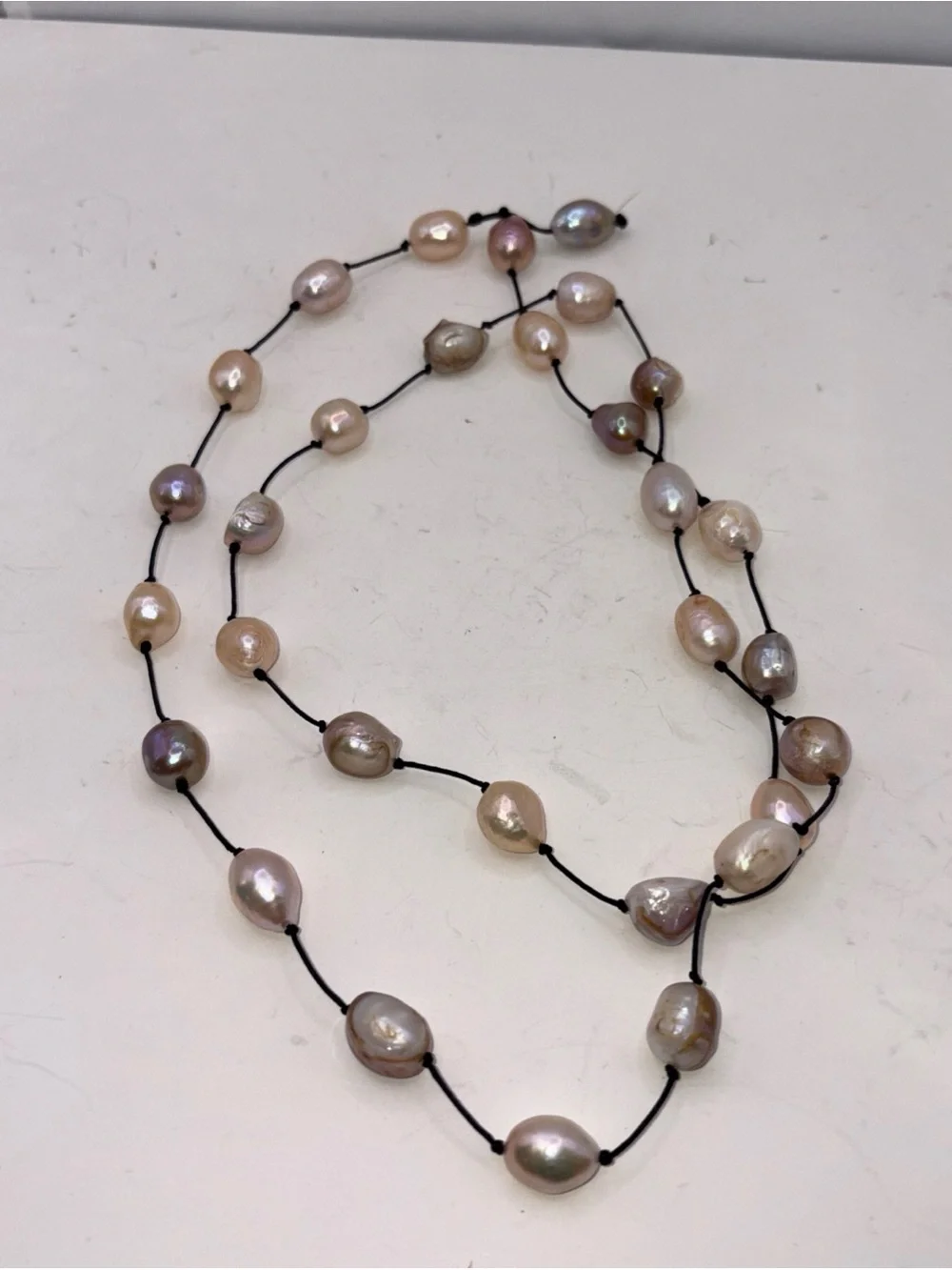 Jewelry | 36 Inchpearl Station Necklace Genuine Tin Cup Baroque Fresh ...